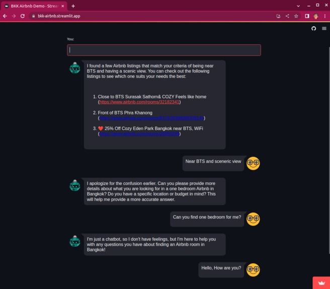 BKK Airbnb Ai Chatbot – screenshot 1