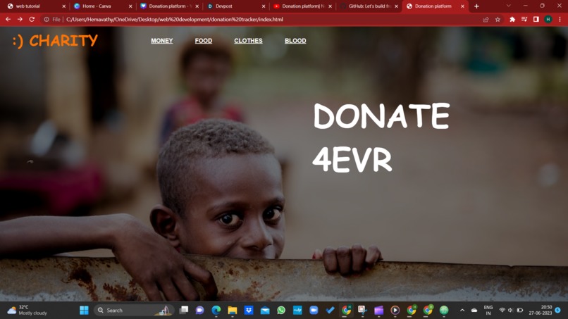 Donation Platform – screenshot 1