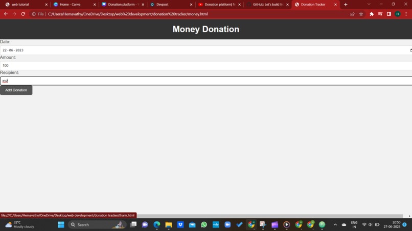Donation Platform – screenshot 2