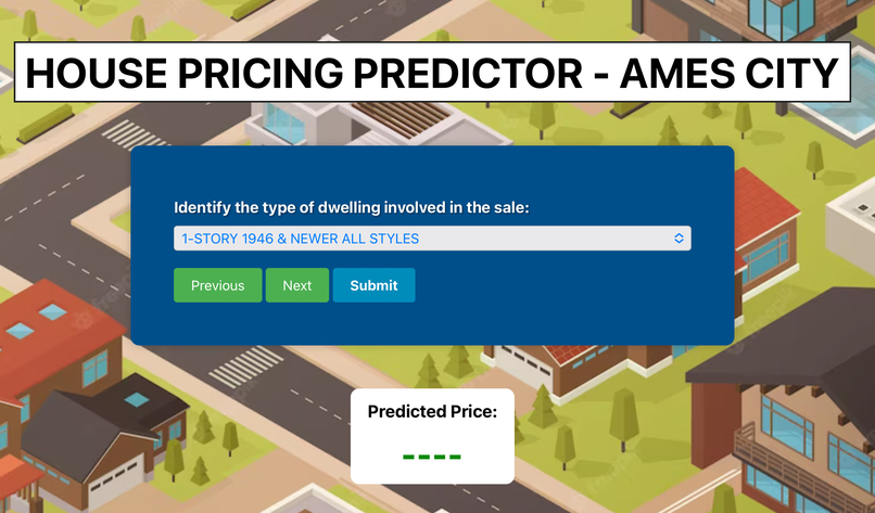 Ames City House Predictor – screenshot 1