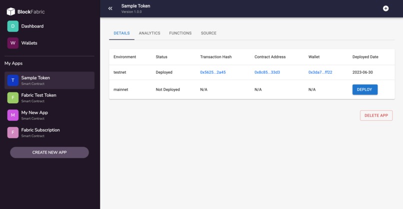 Block Fabric for Fantom (MVP) – screenshot 7