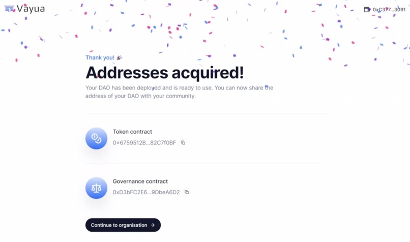 The Vayua DAO – screenshot 8