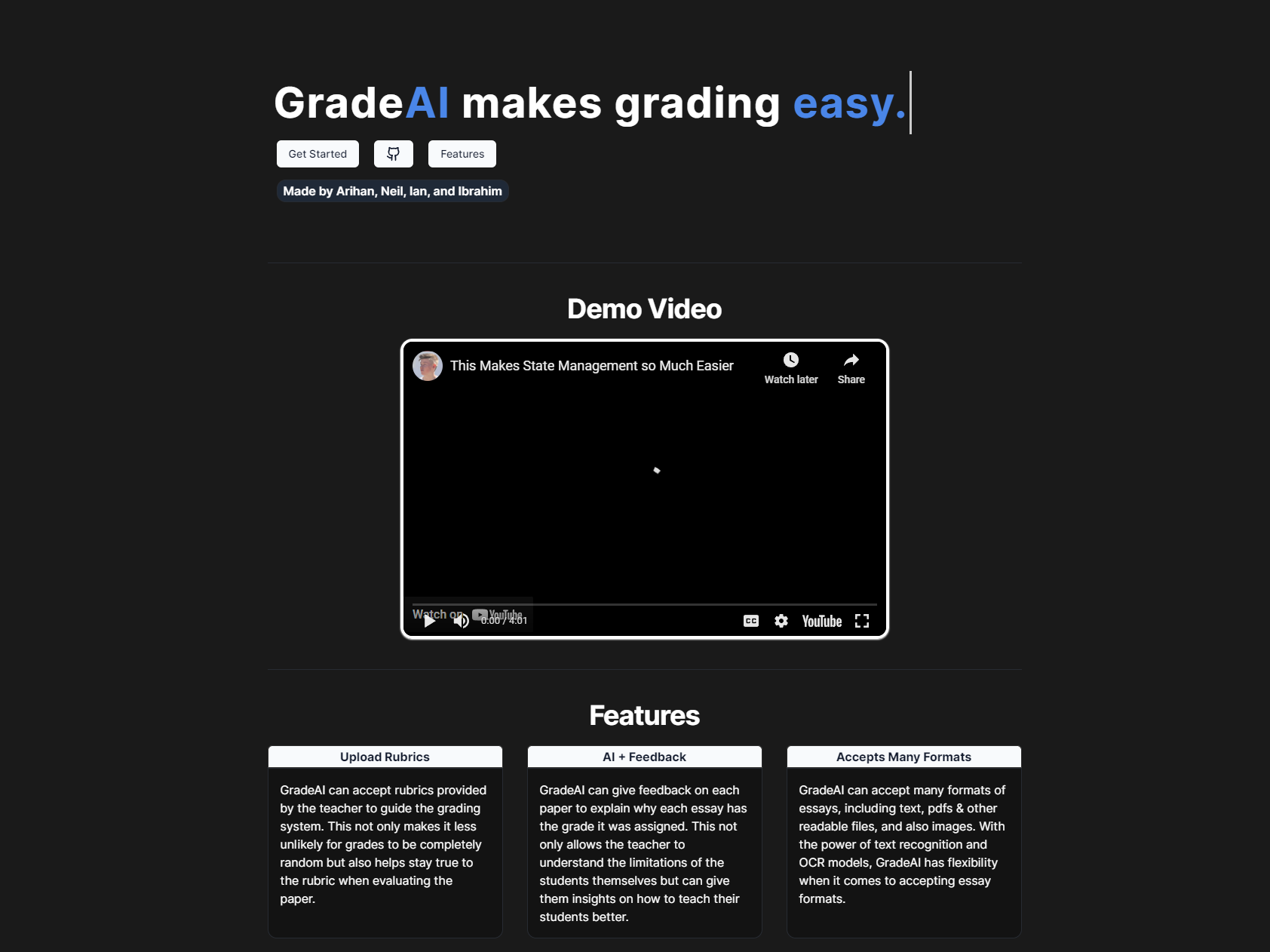 GradeAI Devpost gradeai-devpost