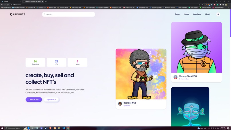 Rarfinite - AI NFT Marketplace – screenshot 1