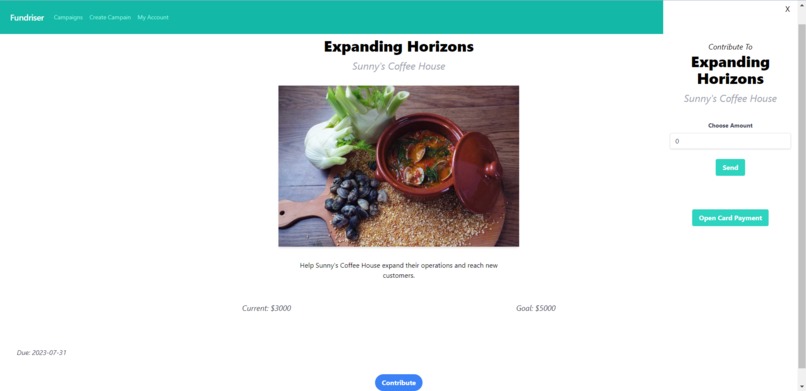 FundRiser – screenshot 2