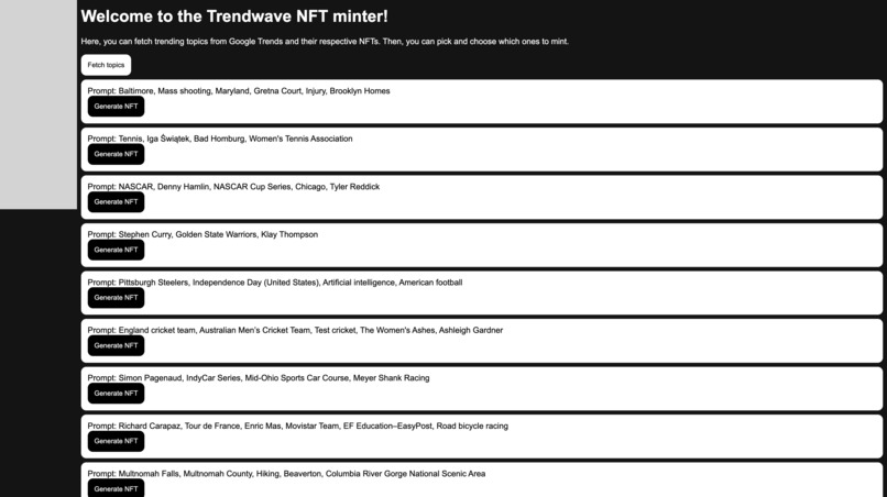 TrendWave NFTs - Generative AI NFT Collections – screenshot 2