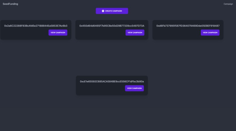 Decentralized Crowdfunding – screenshot 2