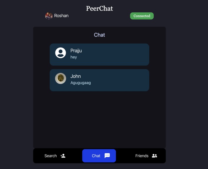 PeerChat – screenshot 2