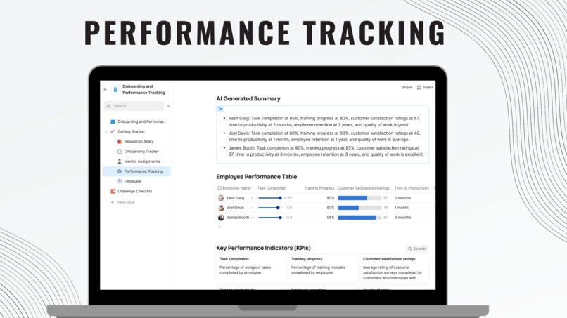 Onboarding & Performance Tracker – screenshot 6