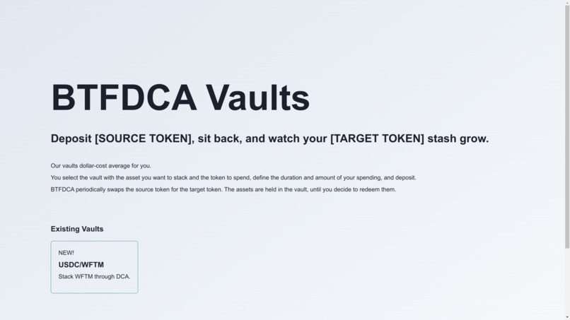 BTFDCA Vaults – screenshot 1