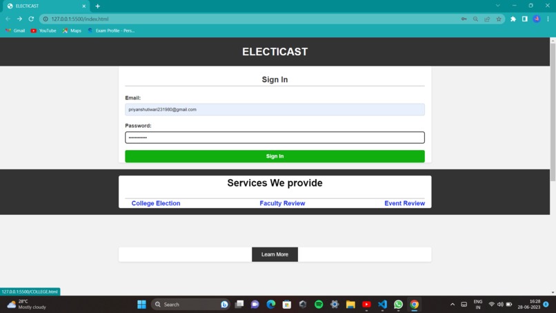   ELECTICAST ( An unbiased voting and review system )   – screenshot 1