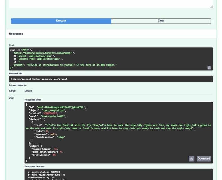 ChatGPT Starter Kit for BunnyShell – screenshot 2