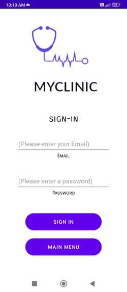 MyClinic Android App – screenshot 3