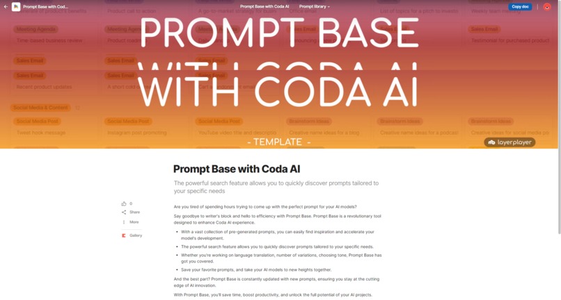 Prompt base with Coda AI – screenshot 3
