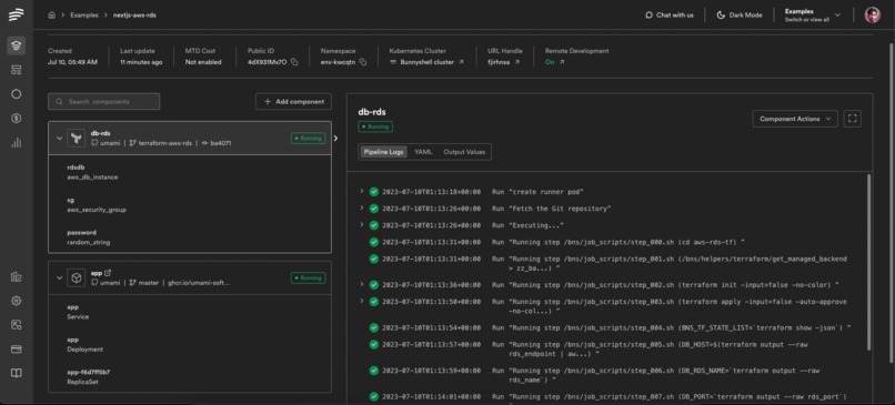 Umami on Bunnyshell – screenshot 2