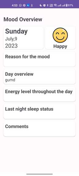 Mood Tracking App – screenshot 1