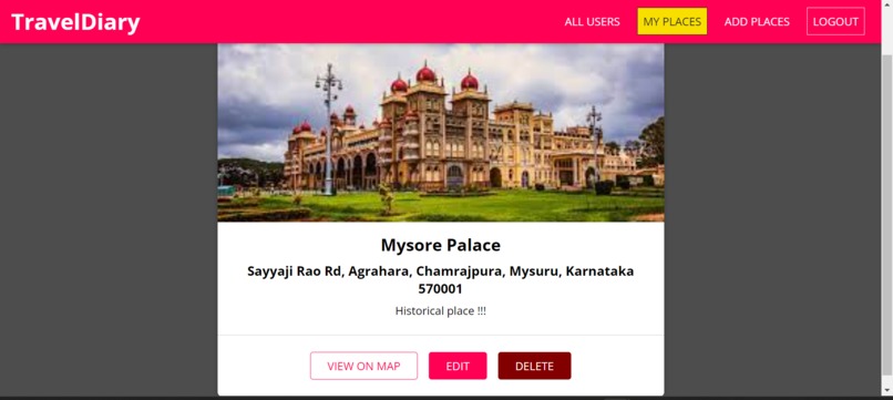 TravelDiary – screenshot 2