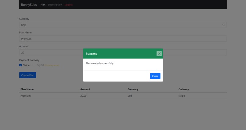 BunnySubscriptions – screenshot 2