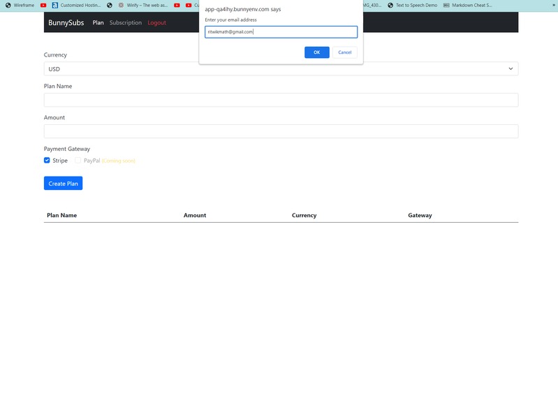 BunnySubscriptions – screenshot 1
