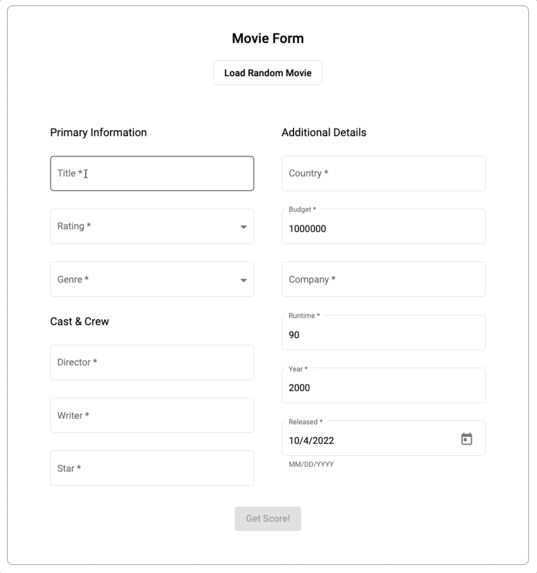 Movie Predictor – screenshot 1