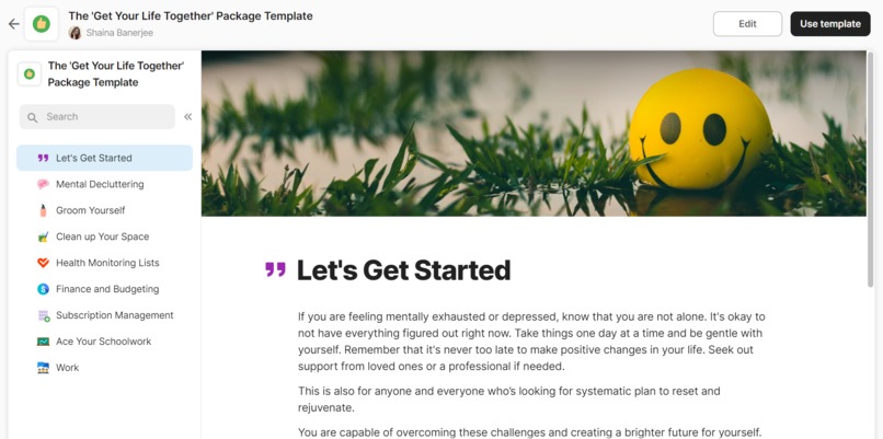 'Get Your Life Together' with Coda – screenshot 1