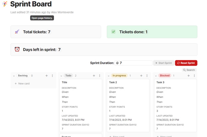 Agile Board – screenshot 1