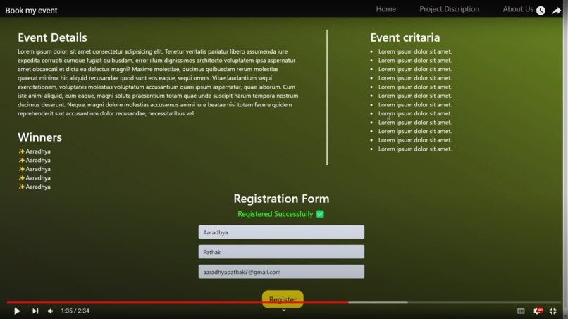 Book-My-Event – screenshot 2