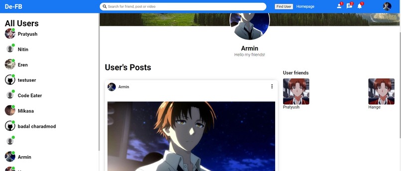 Decentralised Facebook – screenshot 3