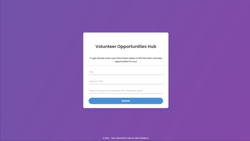 Volunteer Opportunities Hub – screenshot 1