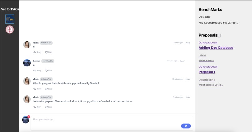 VectorDAO – screenshot 1