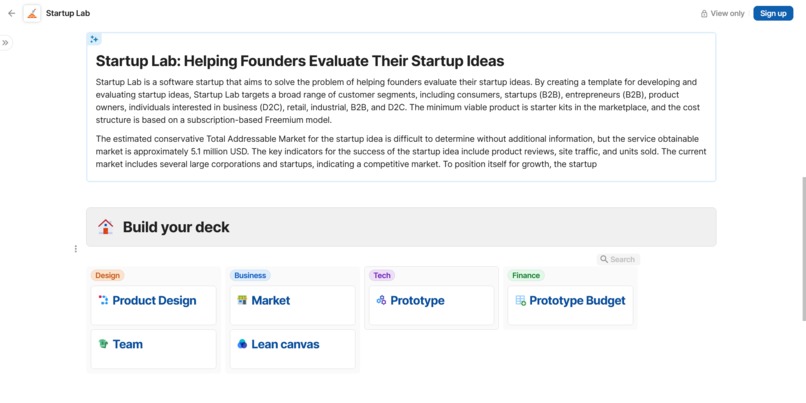 Startup Lab – screenshot 2