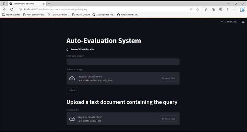 Auto-Evaluation System – screenshot 1