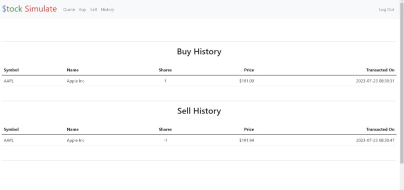 Stock x Simulate  – screenshot 1