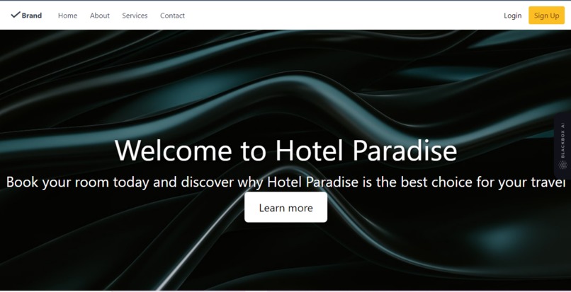 Brand Hotel website  – screenshot 1
