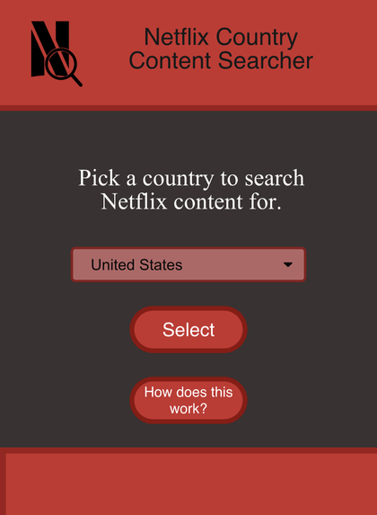 Netflix Country Content Searcher – screenshot 1