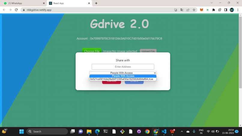 DECENTRALISED GOOGLE DRIVE – screenshot 1