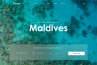 Maldives Tour web design