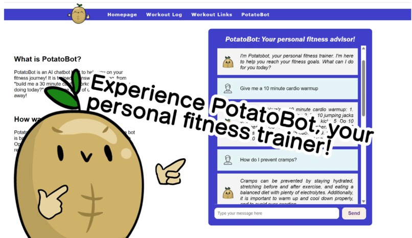 Buff Potato Fitness Web App – screenshot 3