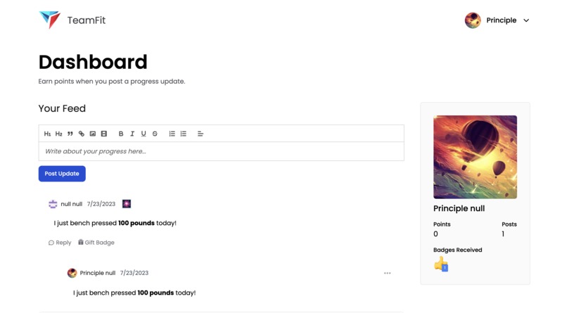 Teamfit – screenshot 1