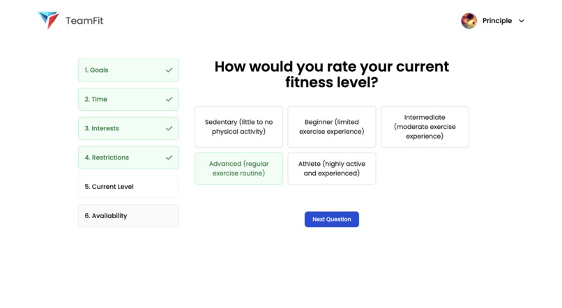 Teamfit – screenshot 2