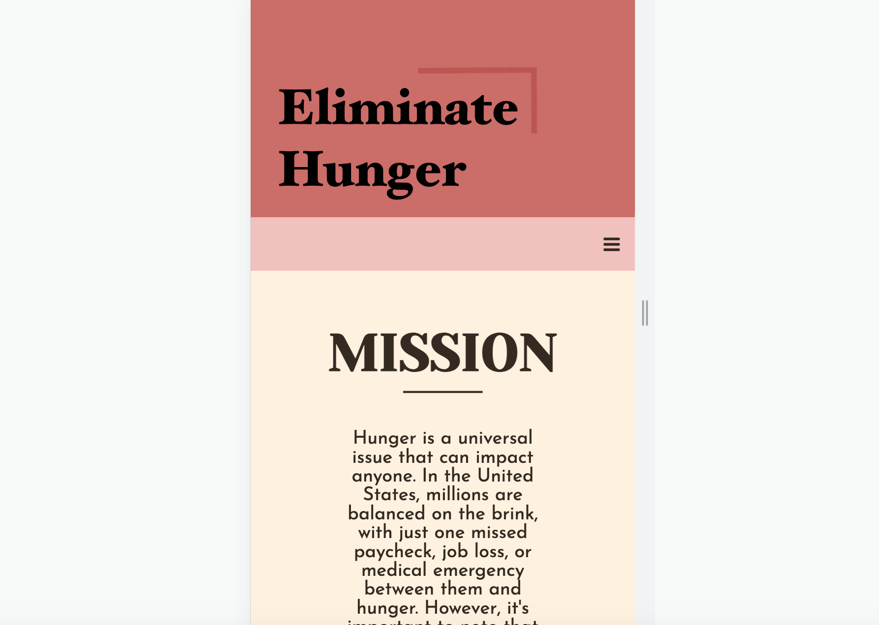 Eliminate Hunger | Devpost
