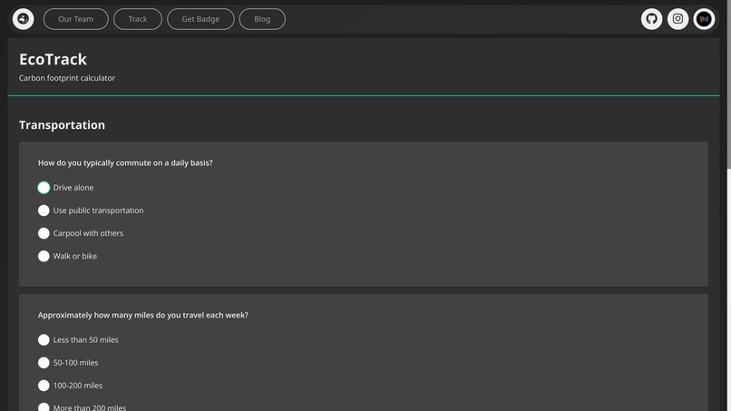 EcoTrack – screenshot 2