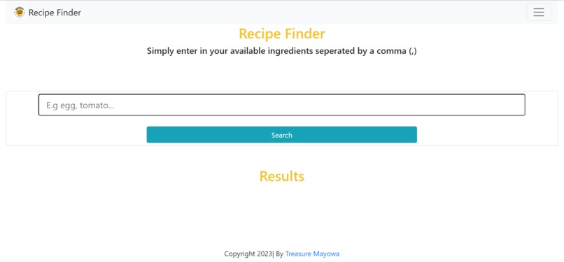 Recipe Finder – screenshot 1