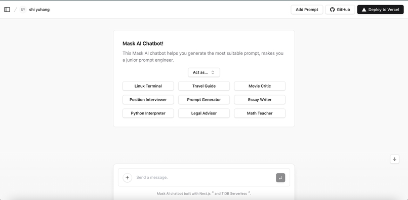 Mask Chatbot – screenshot 1