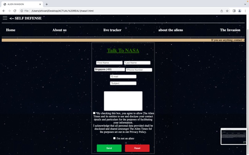 M.A.V._TheAlienTimes_WebDev – screenshot 2