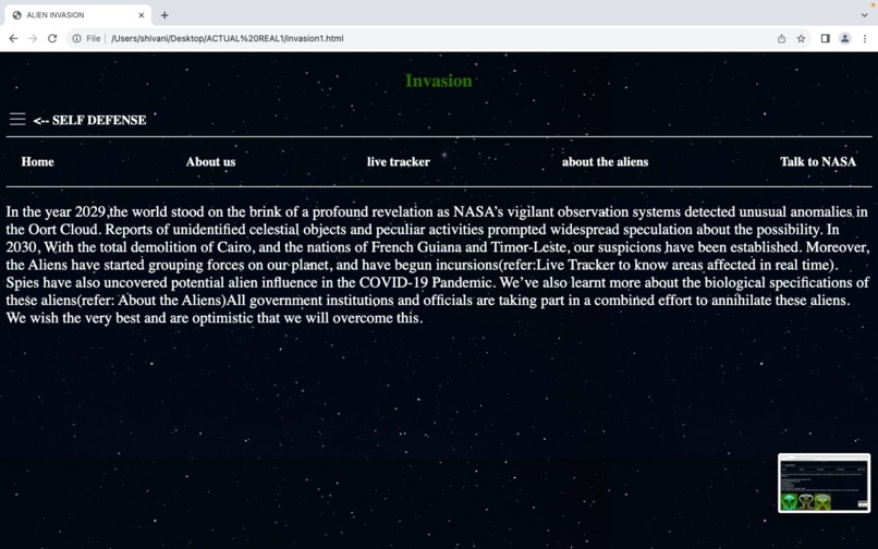 M.A.V._TheAlienTimes_WebDev – screenshot 5