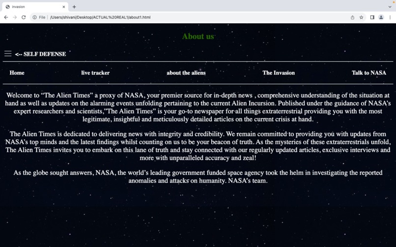 M.A.V._TheAlienTimes_WebDev – screenshot 6