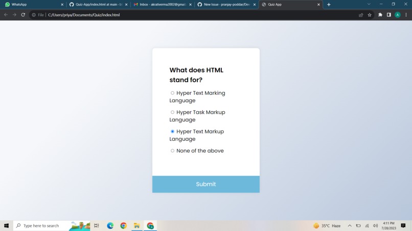 Quiz App – screenshot 1