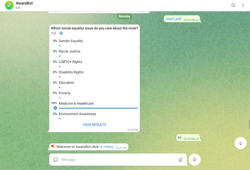 AWARE BOT  – screenshot 3