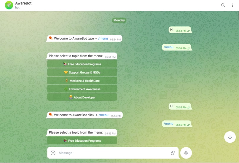 AWARE BOT  – screenshot 4